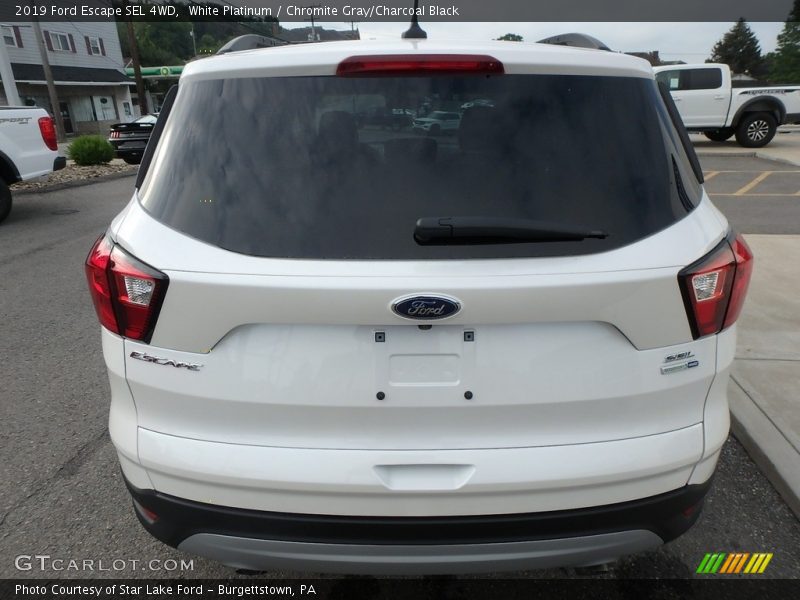 White Platinum / Chromite Gray/Charcoal Black 2019 Ford Escape SEL 4WD