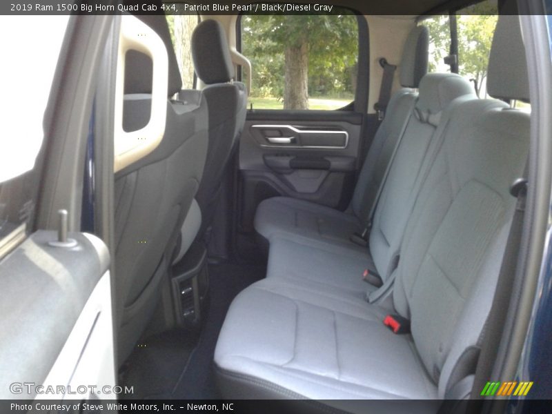 Patriot Blue Pearl / Black/Diesel Gray 2019 Ram 1500 Big Horn Quad Cab 4x4