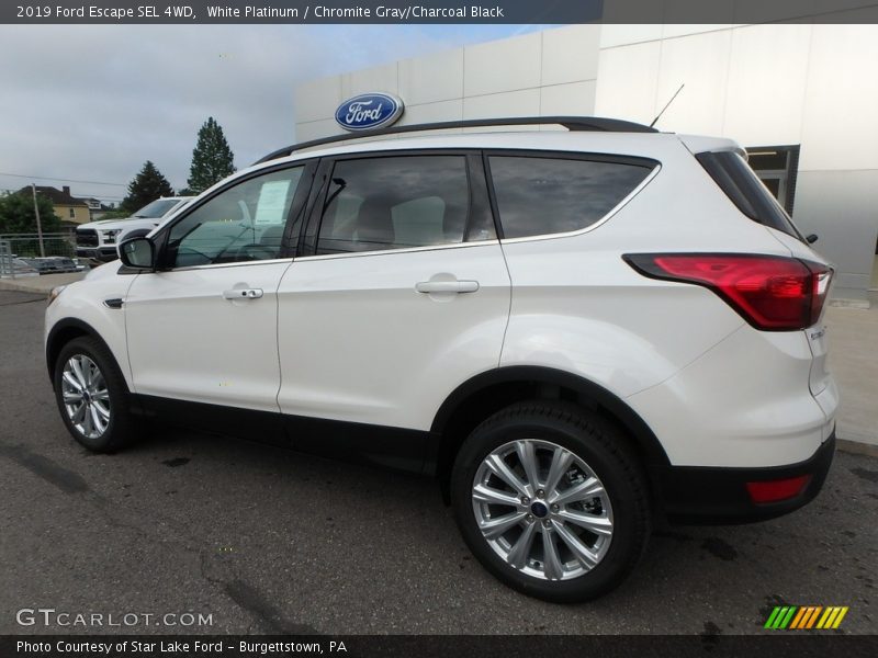 White Platinum / Chromite Gray/Charcoal Black 2019 Ford Escape SEL 4WD