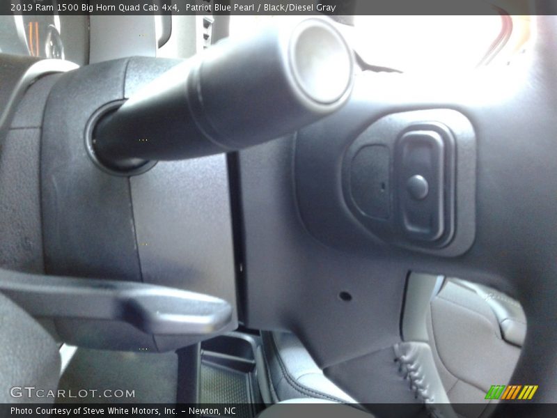 Patriot Blue Pearl / Black/Diesel Gray 2019 Ram 1500 Big Horn Quad Cab 4x4