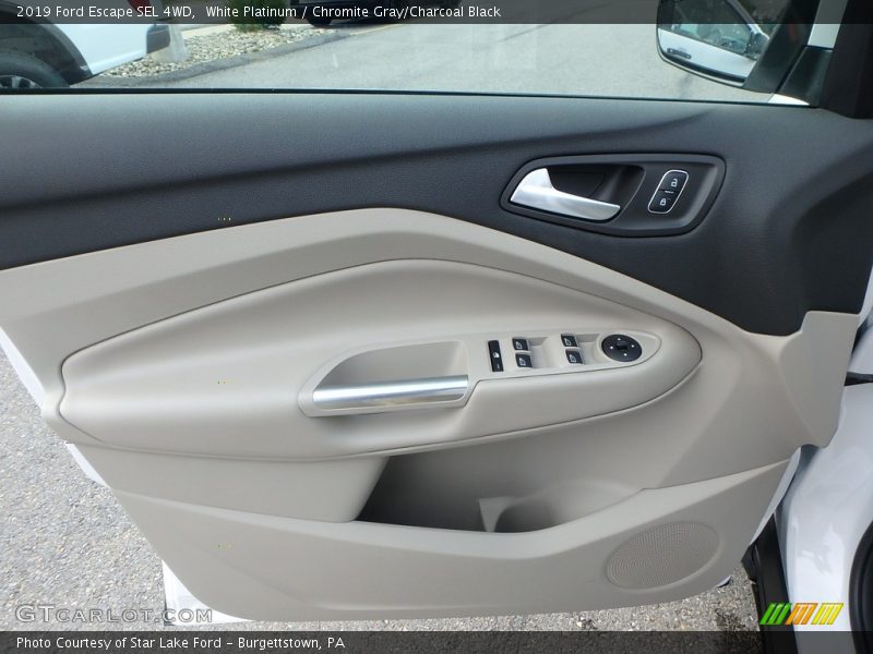 White Platinum / Chromite Gray/Charcoal Black 2019 Ford Escape SEL 4WD