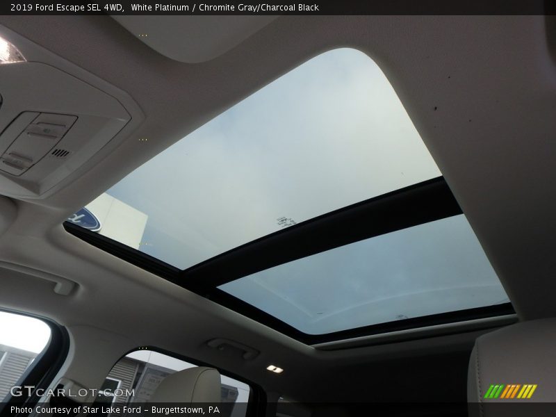 White Platinum / Chromite Gray/Charcoal Black 2019 Ford Escape SEL 4WD