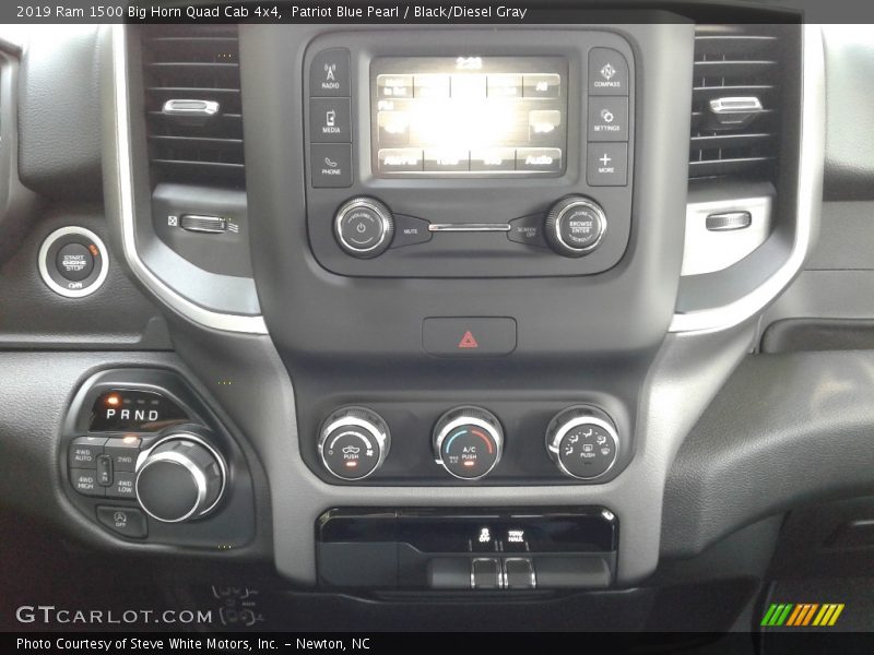 Patriot Blue Pearl / Black/Diesel Gray 2019 Ram 1500 Big Horn Quad Cab 4x4