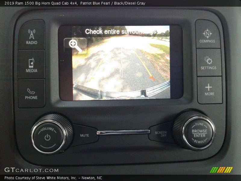 Patriot Blue Pearl / Black/Diesel Gray 2019 Ram 1500 Big Horn Quad Cab 4x4