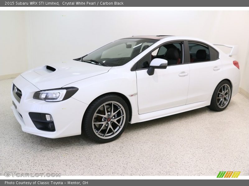 Crystal White Pearl / Carbon Black 2015 Subaru WRX STI Limited