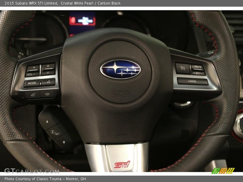 Crystal White Pearl / Carbon Black 2015 Subaru WRX STI Limited