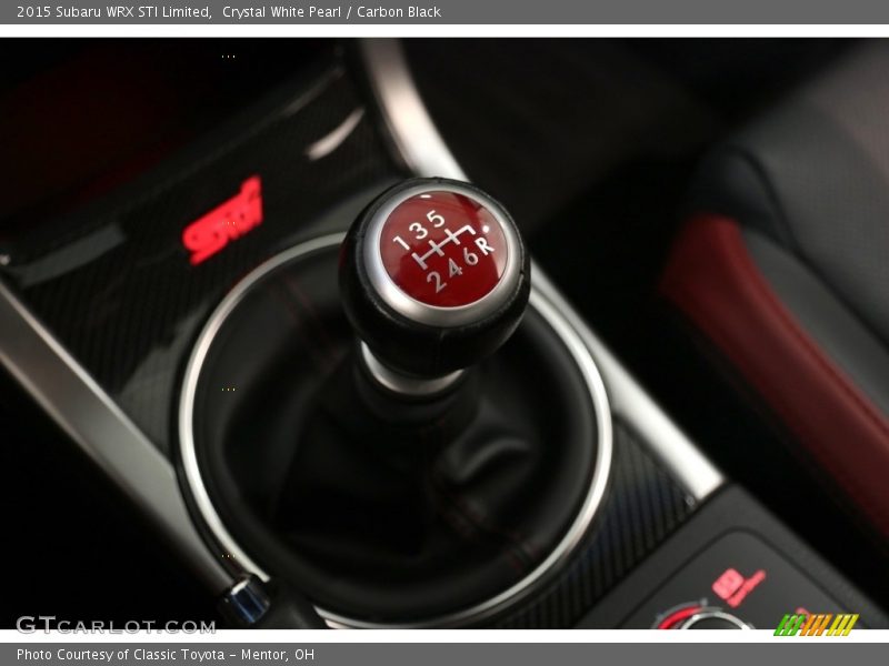 Crystal White Pearl / Carbon Black 2015 Subaru WRX STI Limited