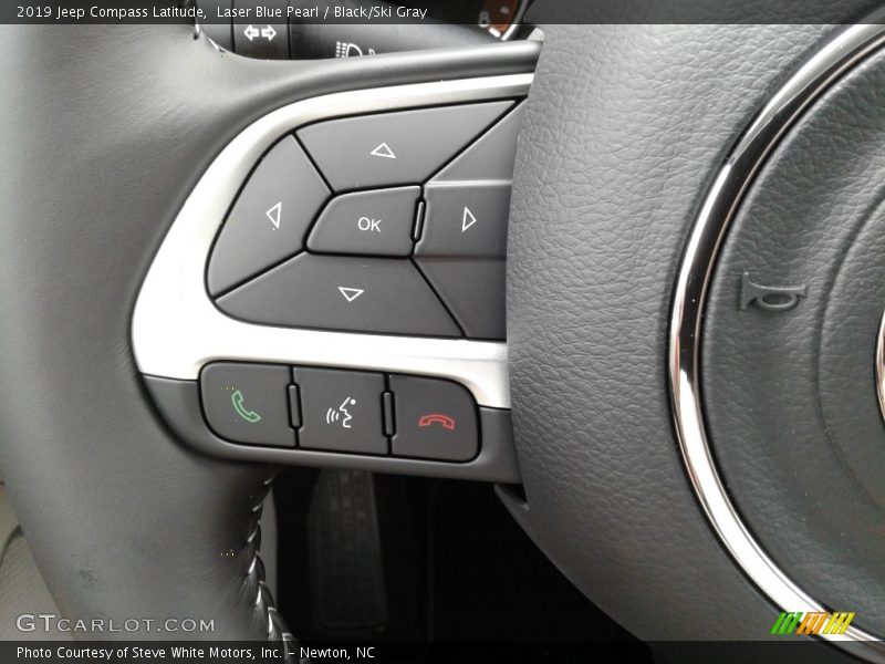 Laser Blue Pearl / Black/Ski Gray 2019 Jeep Compass Latitude