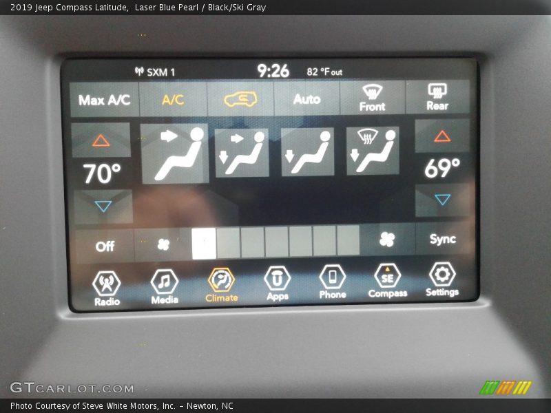 Laser Blue Pearl / Black/Ski Gray 2019 Jeep Compass Latitude