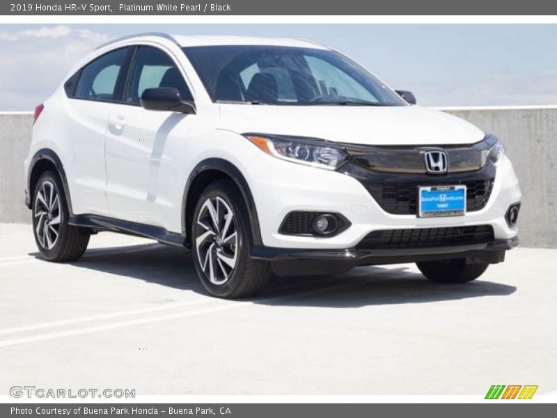 Platinum White Pearl / Black 2019 Honda HR-V Sport