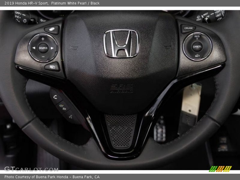 Platinum White Pearl / Black 2019 Honda HR-V Sport