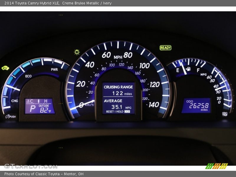 Creme Brulee Metallic / Ivory 2014 Toyota Camry Hybrid XLE