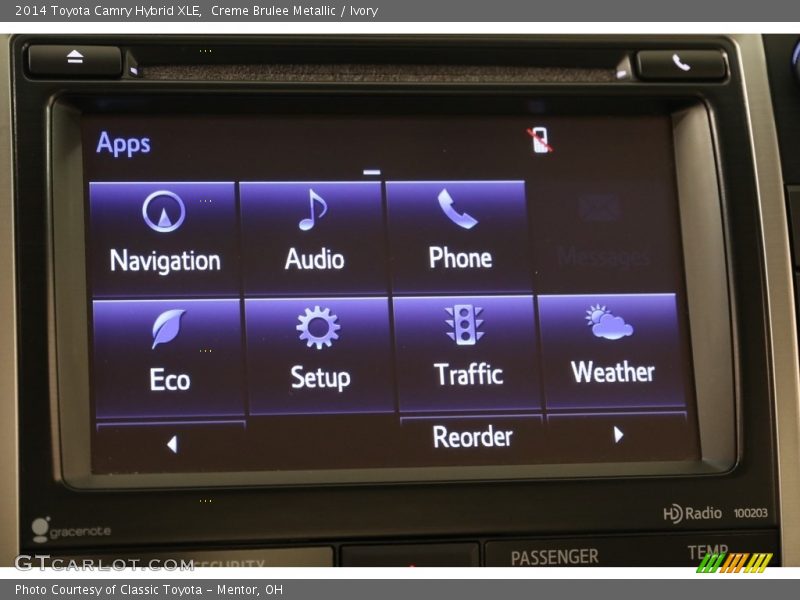 Creme Brulee Metallic / Ivory 2014 Toyota Camry Hybrid XLE