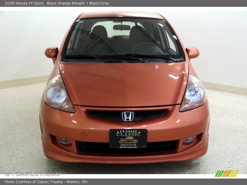 Blaze Orange Metallic / Black/Grey 2008 Honda Fit Sport