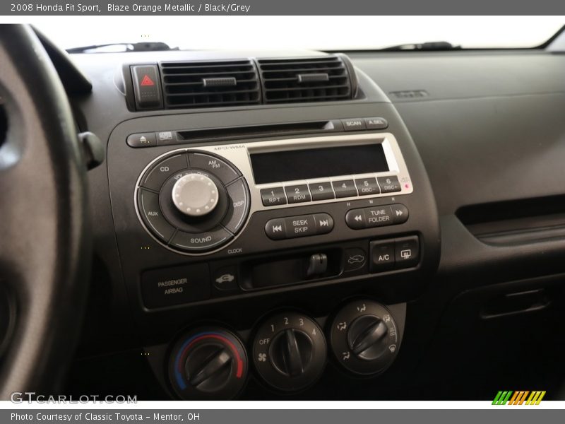 Blaze Orange Metallic / Black/Grey 2008 Honda Fit Sport