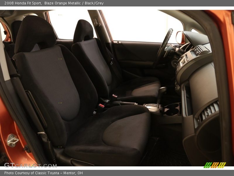 Blaze Orange Metallic / Black/Grey 2008 Honda Fit Sport
