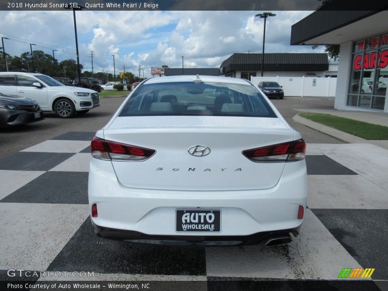 Quartz White Pearl / Beige 2018 Hyundai Sonata SEL