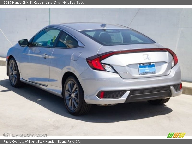 Lunar Silver Metallic / Black 2019 Honda Civic EX Coupe