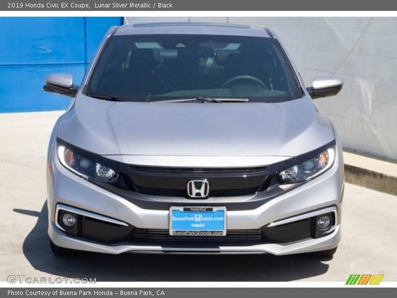 Lunar Silver Metallic / Black 2019 Honda Civic EX Coupe