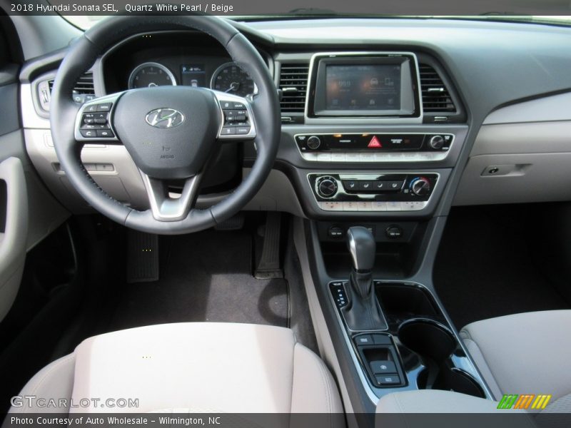 Quartz White Pearl / Beige 2018 Hyundai Sonata SEL