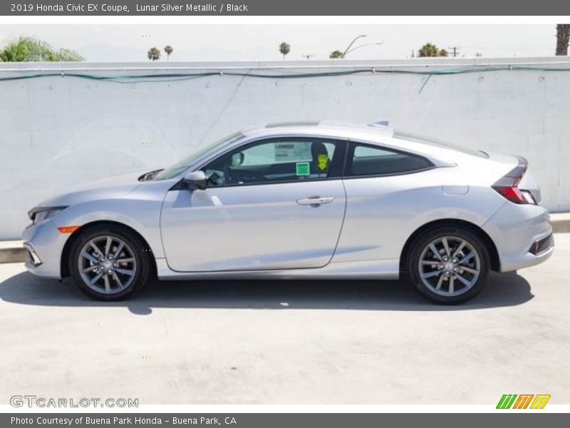 Lunar Silver Metallic / Black 2019 Honda Civic EX Coupe