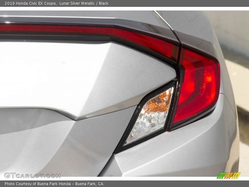 Lunar Silver Metallic / Black 2019 Honda Civic EX Coupe