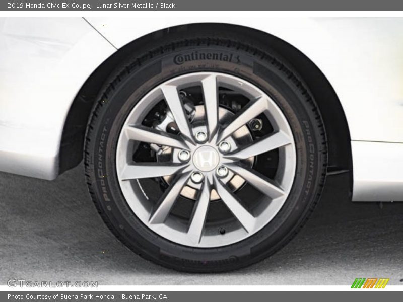 Lunar Silver Metallic / Black 2019 Honda Civic EX Coupe