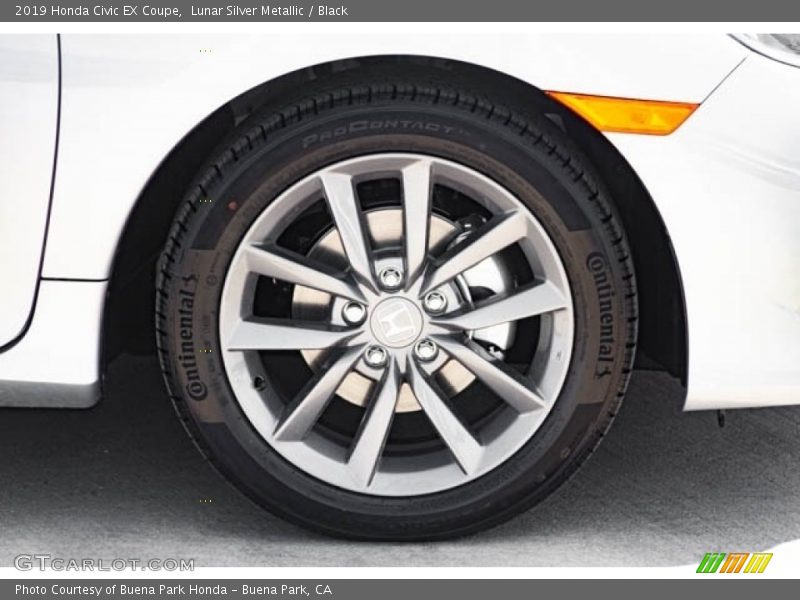 Lunar Silver Metallic / Black 2019 Honda Civic EX Coupe