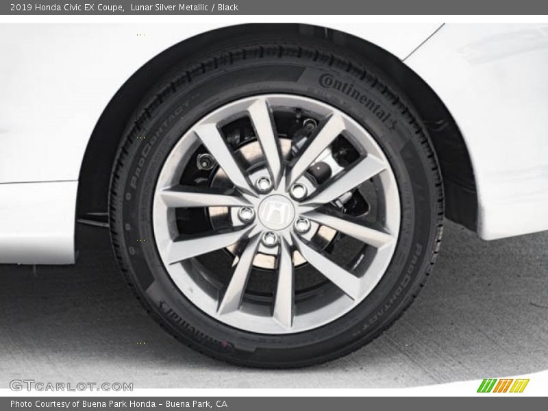 Lunar Silver Metallic / Black 2019 Honda Civic EX Coupe