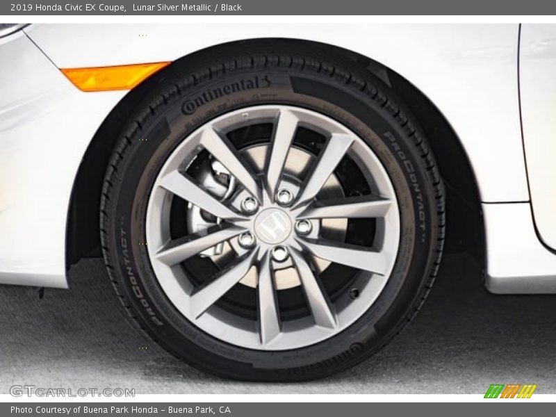 Lunar Silver Metallic / Black 2019 Honda Civic EX Coupe