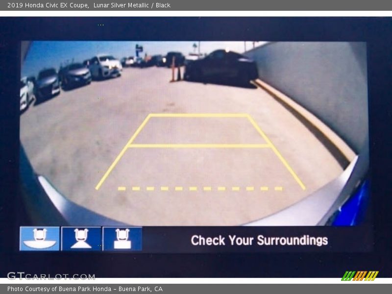 Lunar Silver Metallic / Black 2019 Honda Civic EX Coupe