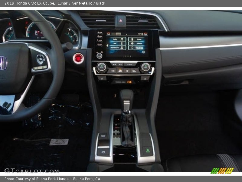 Lunar Silver Metallic / Black 2019 Honda Civic EX Coupe