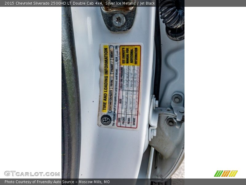 Silver Ice Metallic / Jet Black 2015 Chevrolet Silverado 2500HD LT Double Cab 4x4