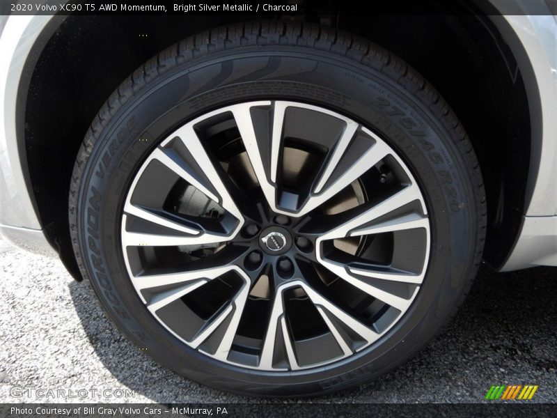 Bright Silver Metallic / Charcoal 2020 Volvo XC90 T5 AWD Momentum