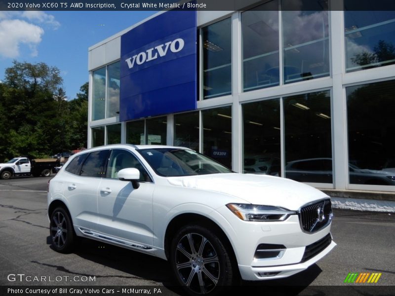 Crystal White Metallic / Blonde 2020 Volvo XC60 T5 AWD Inscription