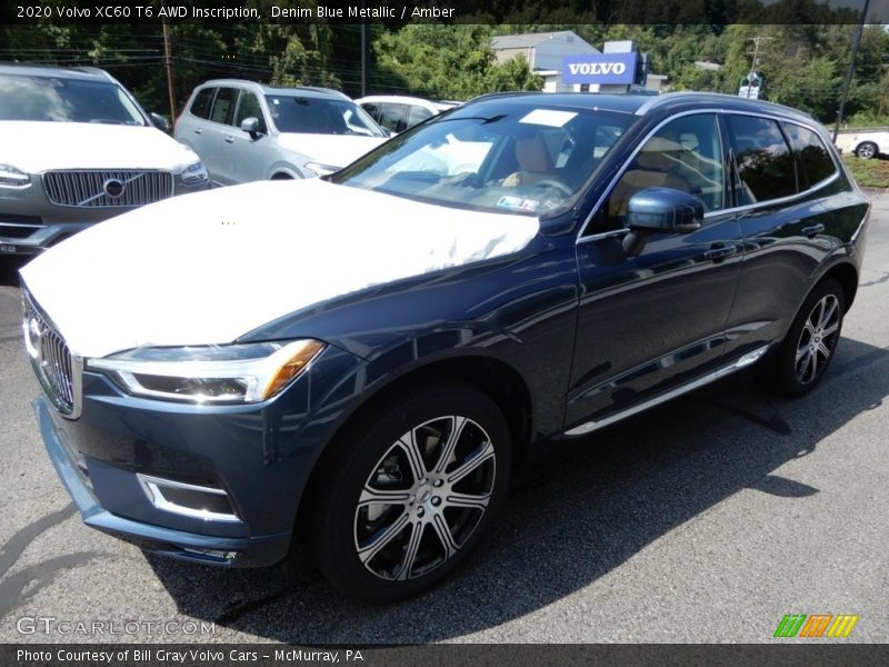 Denim Blue Metallic / Amber 2020 Volvo XC60 T6 AWD Inscription