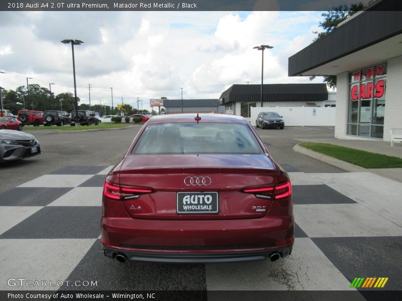 Matador Red Metallic / Black 2018 Audi A4 2.0T ultra Premium