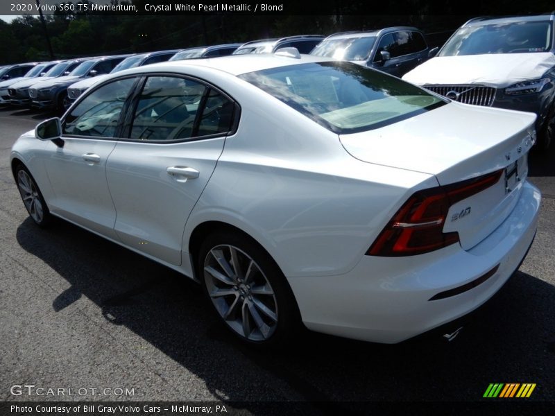 Crystal White Pearl Metallic / Blond 2020 Volvo S60 T5 Momentum