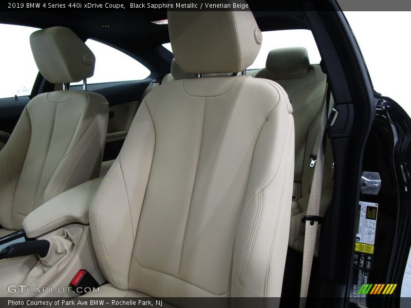 Black Sapphire Metallic / Venetian Beige 2019 BMW 4 Series 440i xDrive Coupe