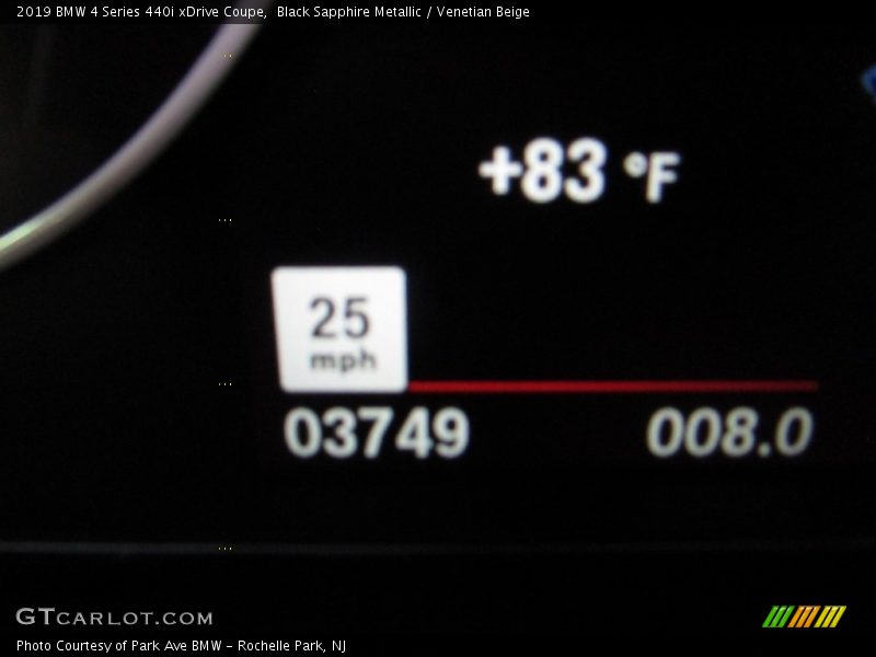 Black Sapphire Metallic / Venetian Beige 2019 BMW 4 Series 440i xDrive Coupe