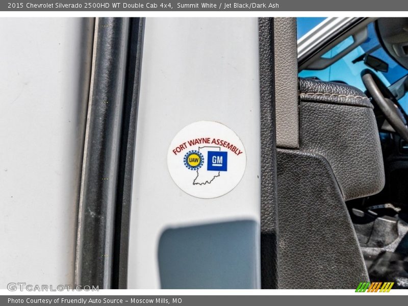 Summit White / Jet Black/Dark Ash 2015 Chevrolet Silverado 2500HD WT Double Cab 4x4