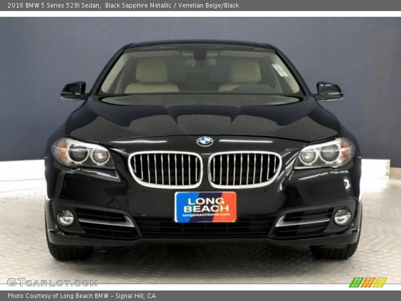 Black Sapphire Metallic / Venetian Beige/Black 2016 BMW 5 Series 528i Sedan