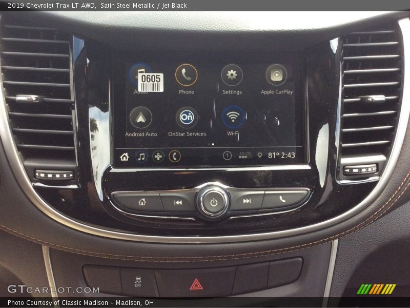 Satin Steel Metallic / Jet Black 2019 Chevrolet Trax LT AWD