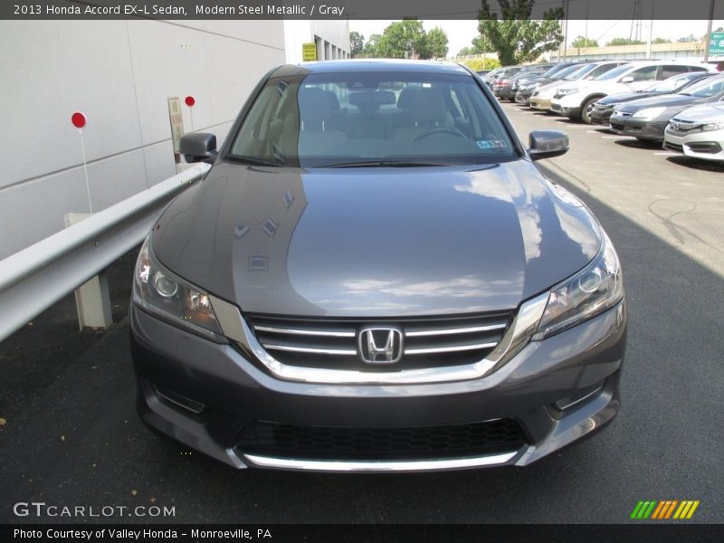 Modern Steel Metallic / Gray 2013 Honda Accord EX-L Sedan