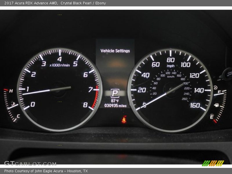 Crystal Black Pearl / Ebony 2017 Acura RDX Advance AWD
