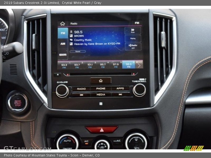 Crystal White Pearl / Gray 2019 Subaru Crosstrek 2.0i Limited