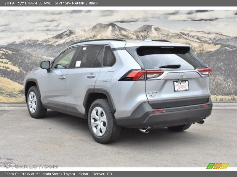 Silver Sky Metallic / Black 2019 Toyota RAV4 LE AWD