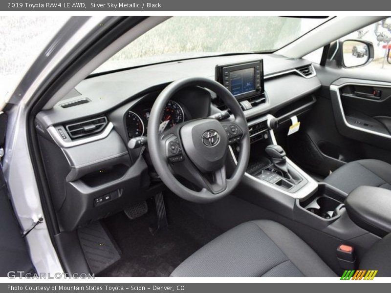 Silver Sky Metallic / Black 2019 Toyota RAV4 LE AWD