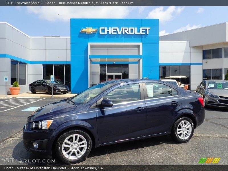 Blue Velvet Metallic / Jet Black/Dark Titanium 2016 Chevrolet Sonic LT Sedan