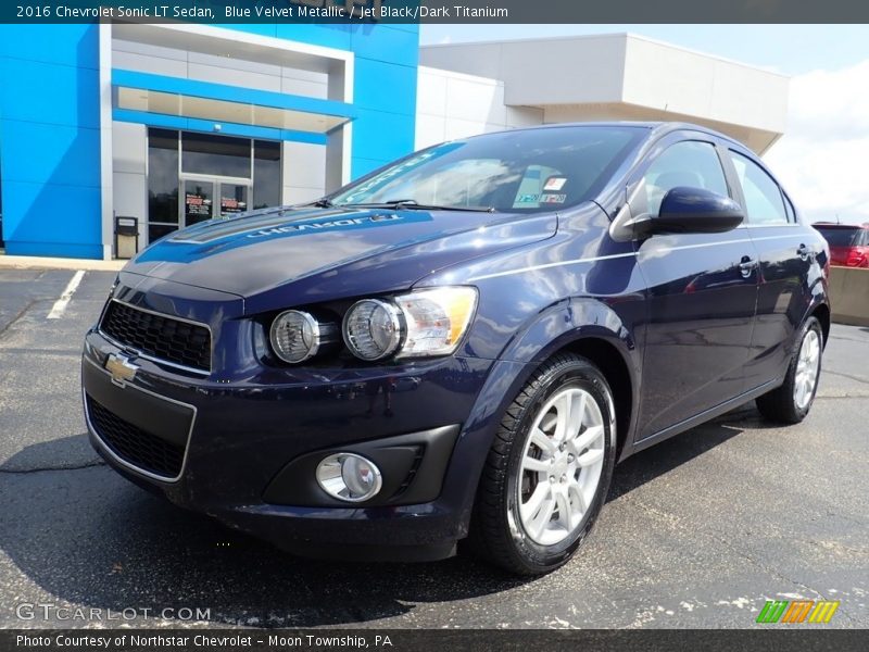 Blue Velvet Metallic / Jet Black/Dark Titanium 2016 Chevrolet Sonic LT Sedan